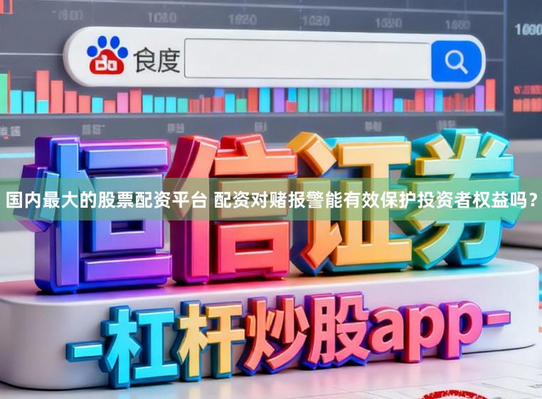 国内最大的股票配资平台 配资对赌报警能有效保护投资者权益吗？